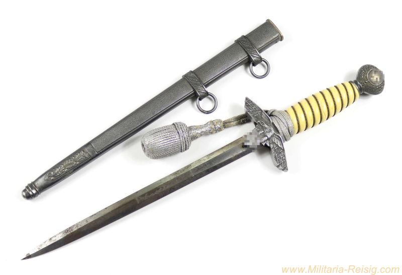 Offiziersdolch der Luftwaffe mit Portepee – Hersteller F.W. Höller, Solingen